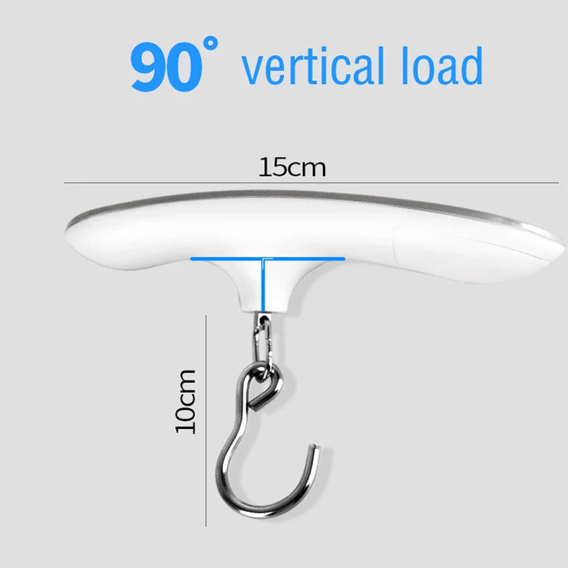 Portable Scale Digital LCD Display 110Lb/50Kg Electronic Luggage Hanging Suitcase Travel Weighs Baggage Fishing Scale with Hook
