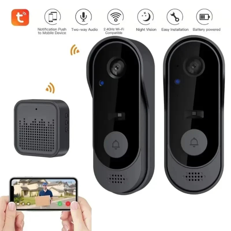 Smart WiFi Video Doorbell Camera with Night Vision & Two-Way Audio
