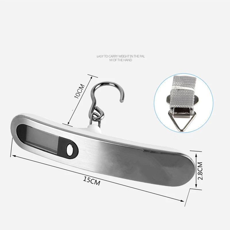 Portable Scale Digital LCD Display 110Lb/50Kg Electronic Luggage Hanging Suitcase Travel Weighs Baggage Fishing Scale with Hook