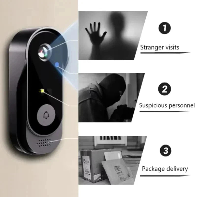 Smart WiFi Video Doorbell Camera with Night Vision & Two-Way Audio