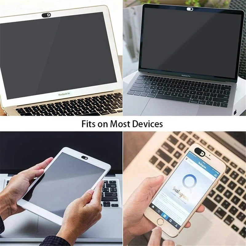Webcam cover multi-pack colors black and white