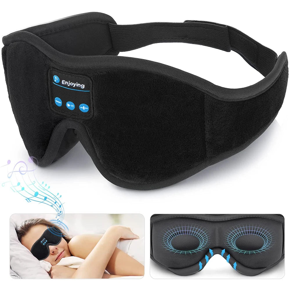 Bluetooth 3D sleep mask with built-in HD speakers