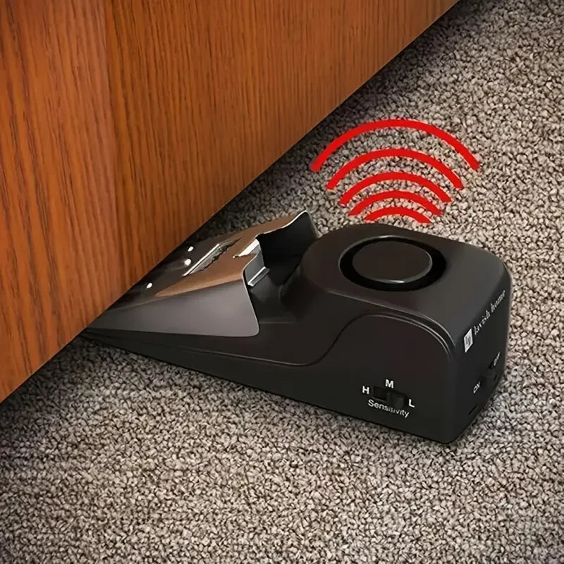 120 dB Portable Door Stop Alarm for Home, Hotel & Travel