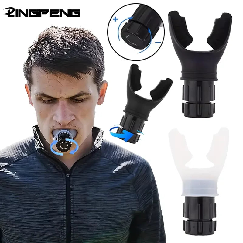 Portable lung capacity breathing trainer with adjustable resistance