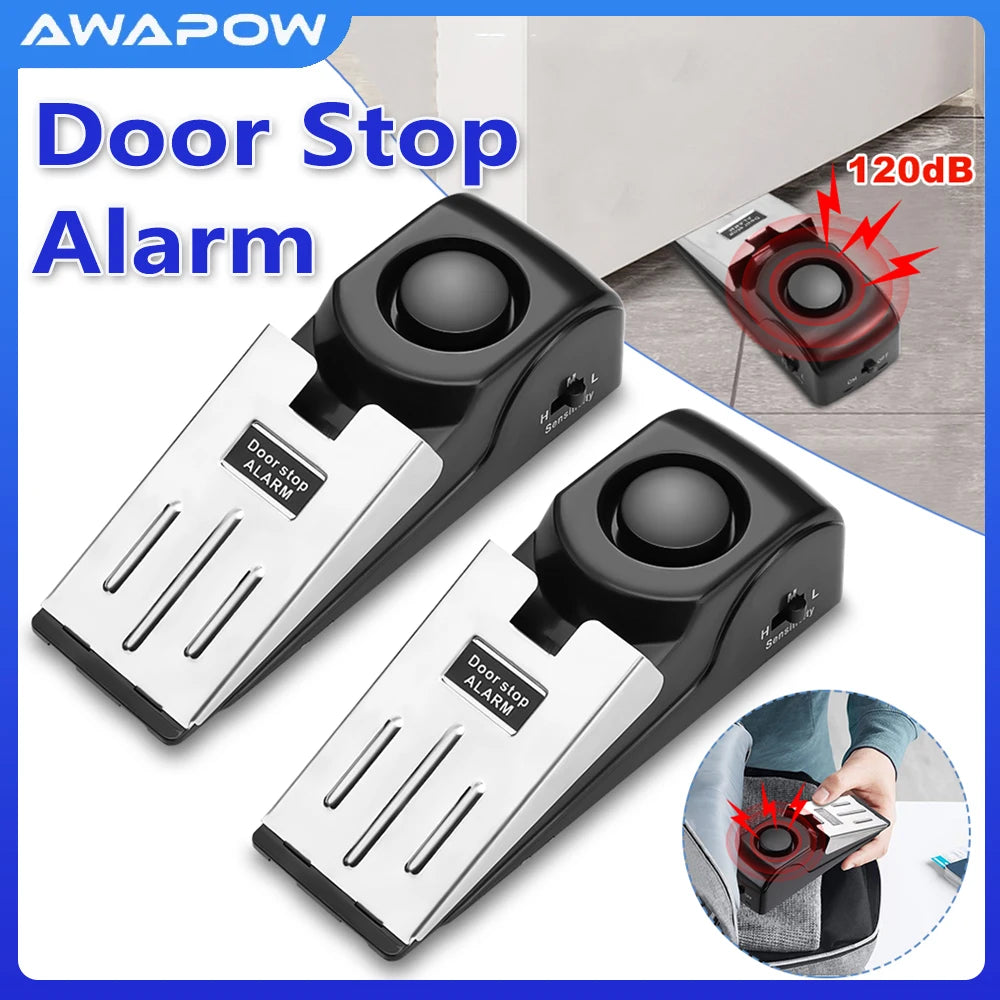 Awapow 120dB portable door stop alarm
