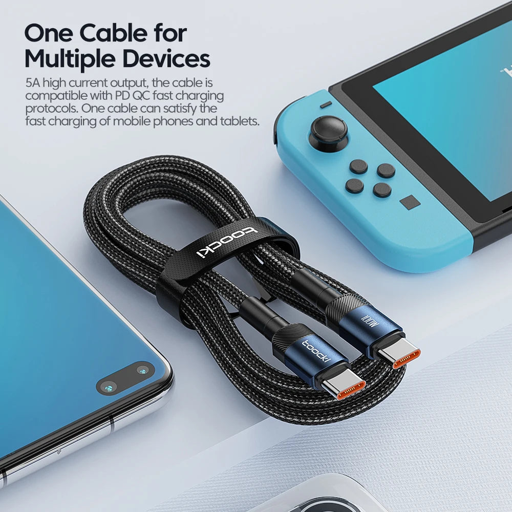 Toocki 100W USB C-Fast charging Cable