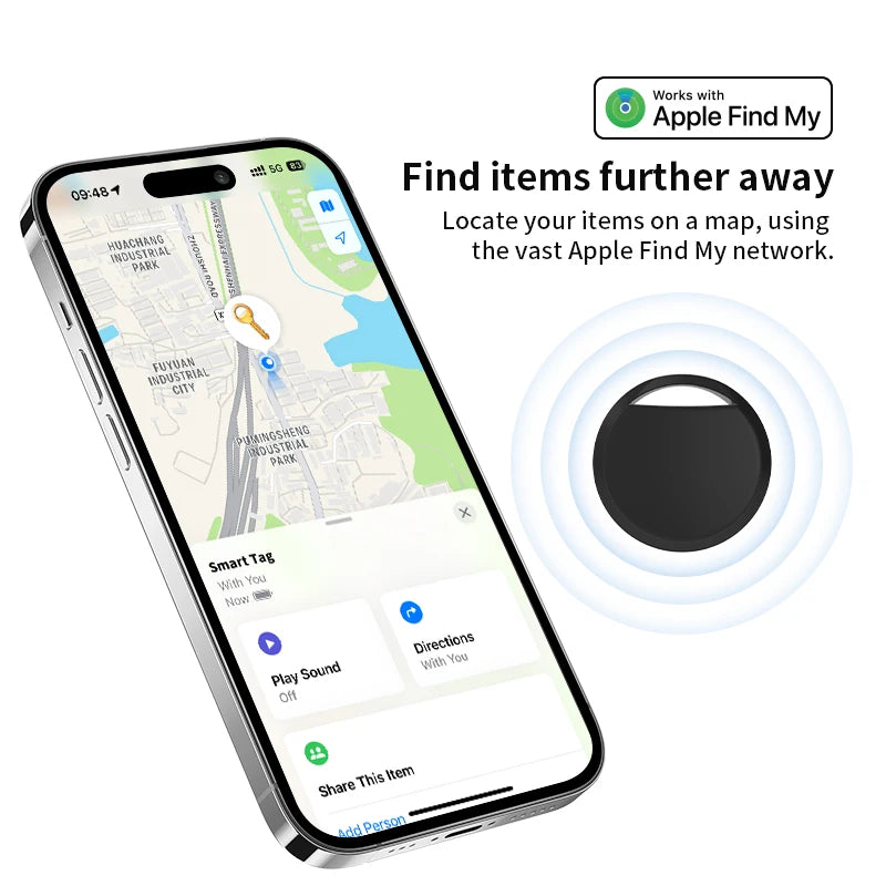 Bluetooth tracker Find My app pairing screen