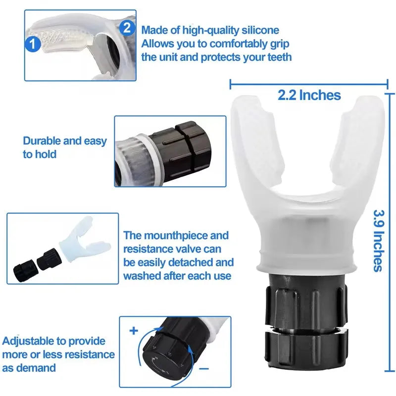 Breathing trainer black and white color options