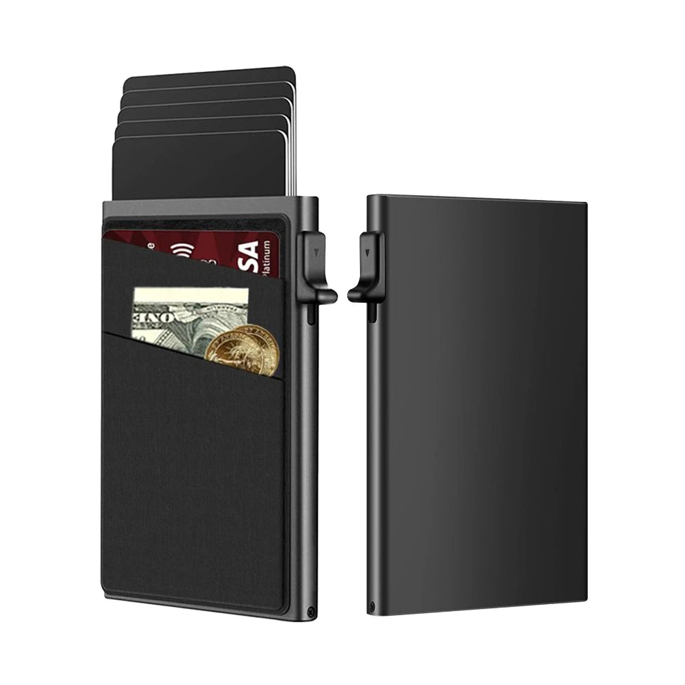 RFID- Bloking Aluminum Pop-Up Wallet