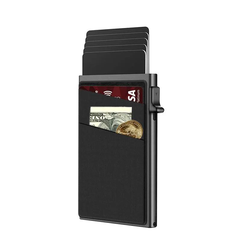 RFID-Bloking Aluminum Pop-Up Wallet