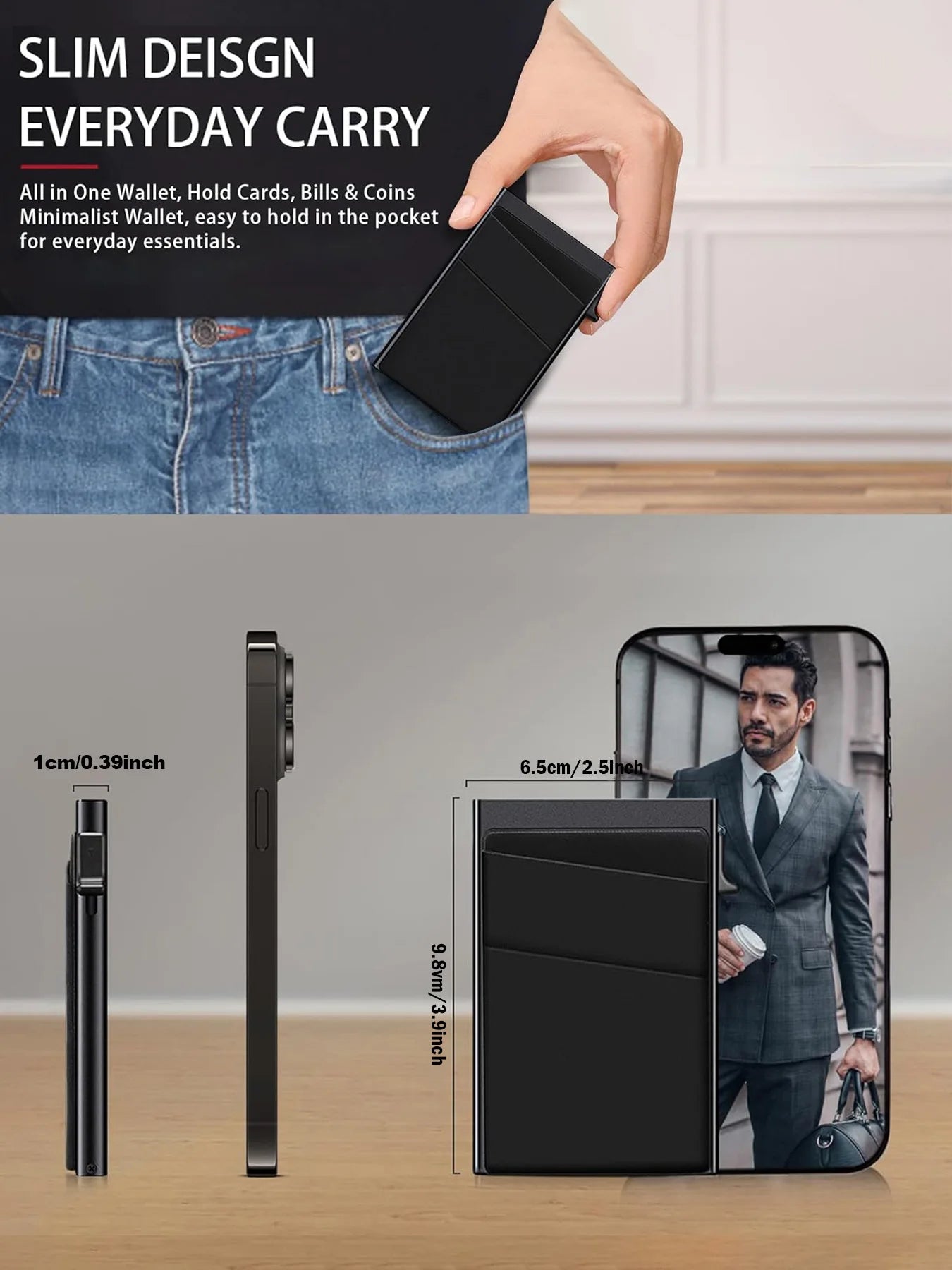 RFID- Bloking Aluminum Pop-Up Wallet