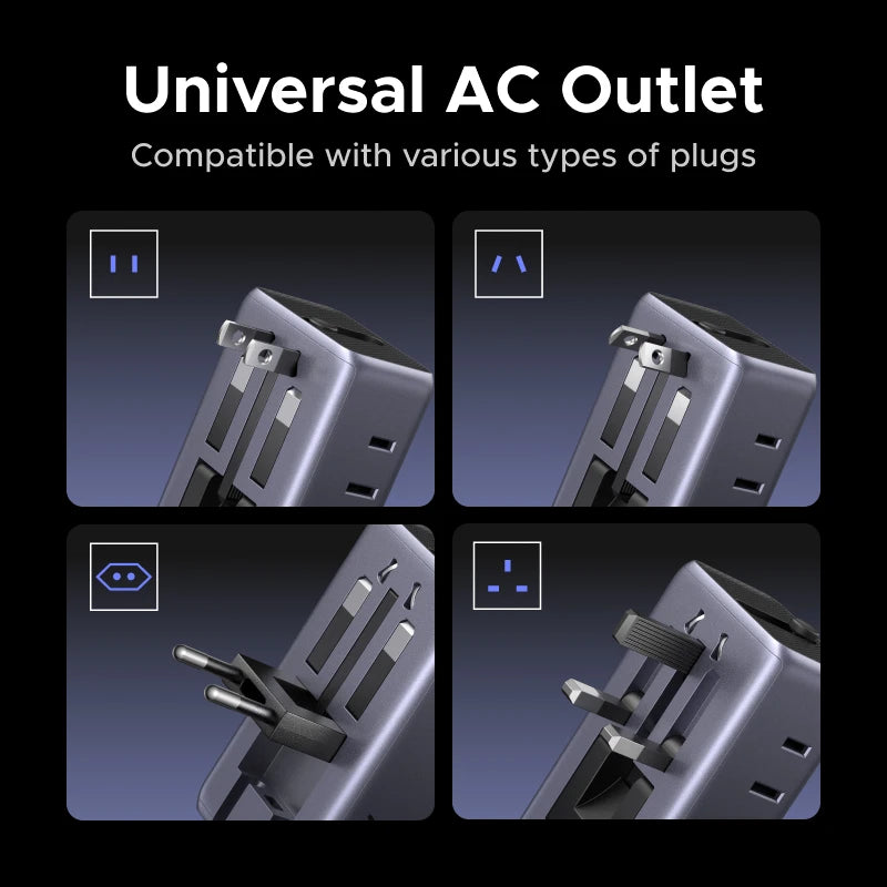 Travel adapter charging multiple devices