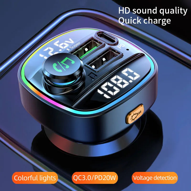 FM transmitter display and buttons detail