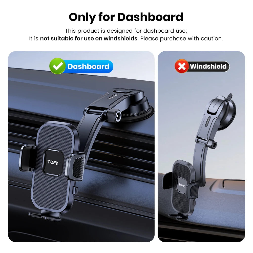 TOPK holder mounted on dashboard