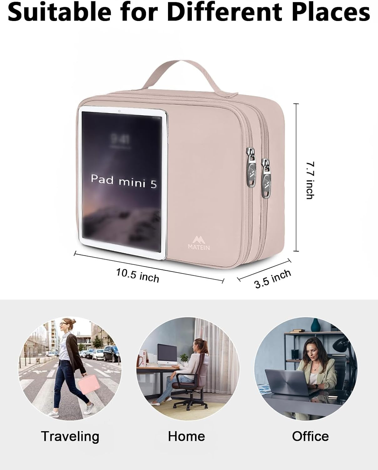 Charger Organizer Travel Case for Women - Storage Case for Cables, Chargers & Tech Accessories