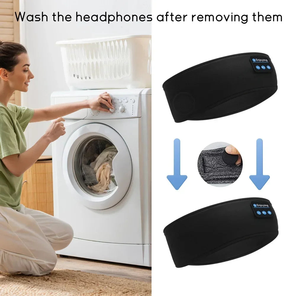 Bluetooth Earphones Sports Sleeping Headband Elastic Wireless Headphones Music Eye Mask Wireless Bluetooth Headset Headband